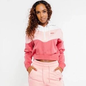 Nike Cropped Half Zip-Up Hoodie Medium